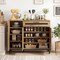 Natural Black Buffet Cabinet Storage with Drawers Doors Adjustable Shelves